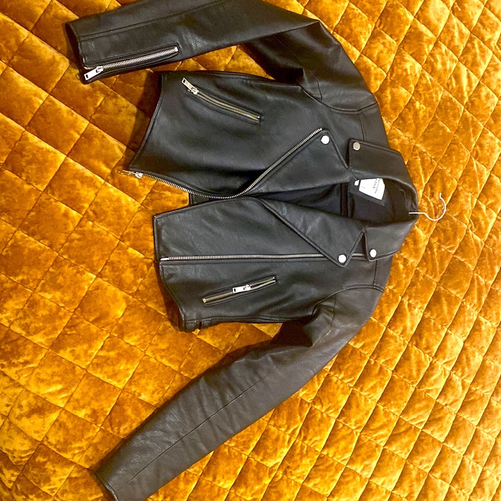 Abercrombie & Fitch vegan leather jacket